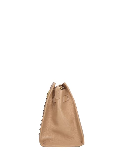 Frivolous medium bag in leather and studs LA CARRIE | 142P-TZ-140-TBLBEIGE
